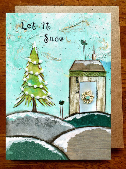 Let it Snow,,,, 5 x 7 Greeting Card