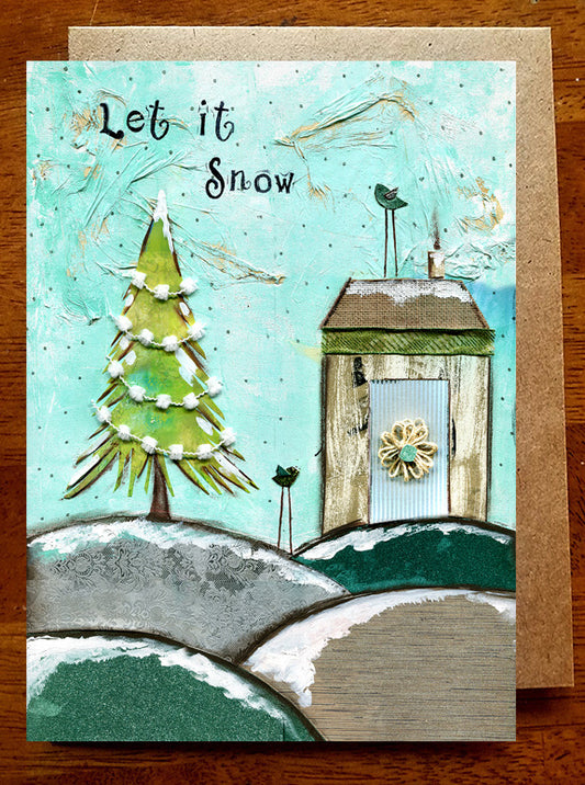 Let it Snow,,,, 5 x 7 Greeting Card