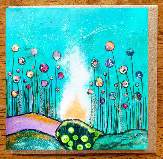 Garden of Light...5" x 5" Greeting Card