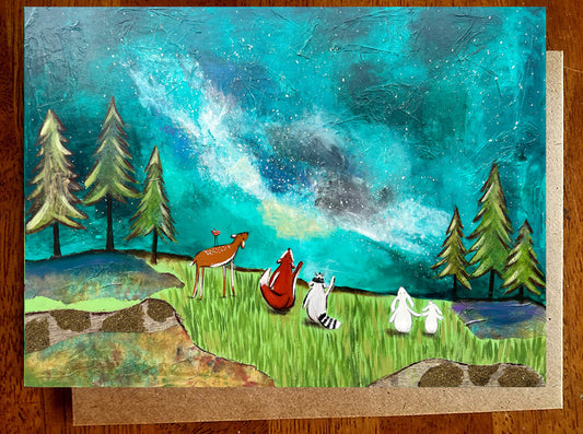Under the Milky Way.. Greeting Card