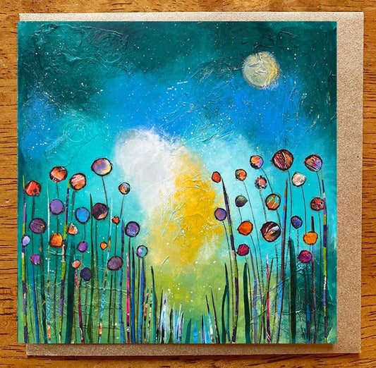 Moondrop...5" x 5" Greeting Card