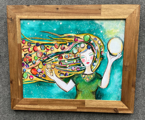 Moon Goddess..Framed  Canvas Print