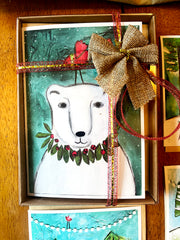Christmas Card Box Set... Polar Bear...Set of 8