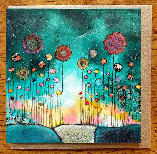 Magic in the Meadow...5" x 5" Greeting Card