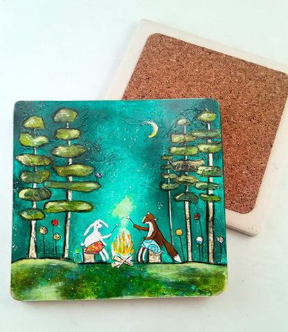 Roasting Marshmallows..... absorbent stone coaster