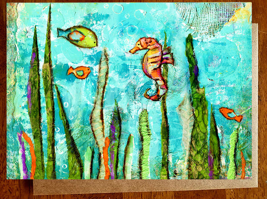 Seahorse.. 5 x 7 Greeting Card