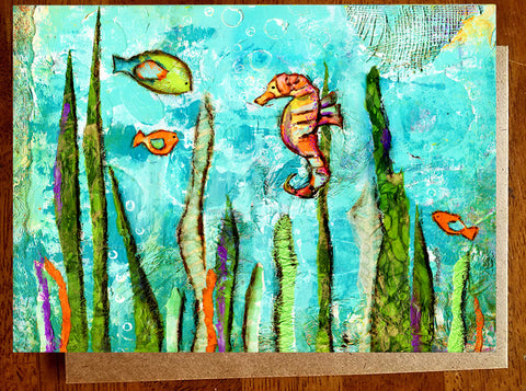 Seahorse.. 5 x 7 Greeting Card