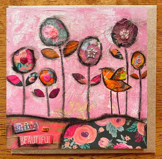 Shine on Beautiful... 5 x 5 greeting card