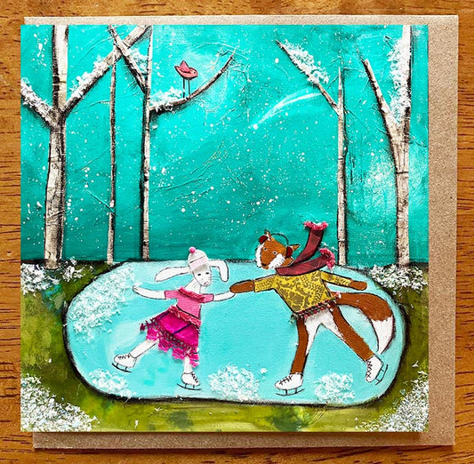 Skate Date...5 x 5 Greeting Card