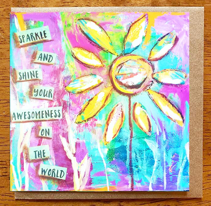 Sparkle...... 5 x 5 greeting card
