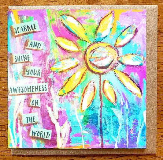 Sparkle...... 5 x 5 greeting card