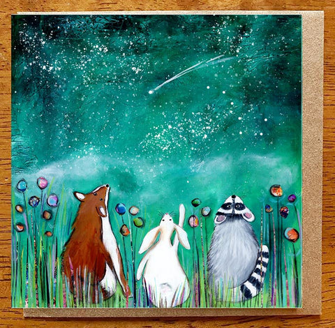 Star Gazing.... 5 x 5 greeting card