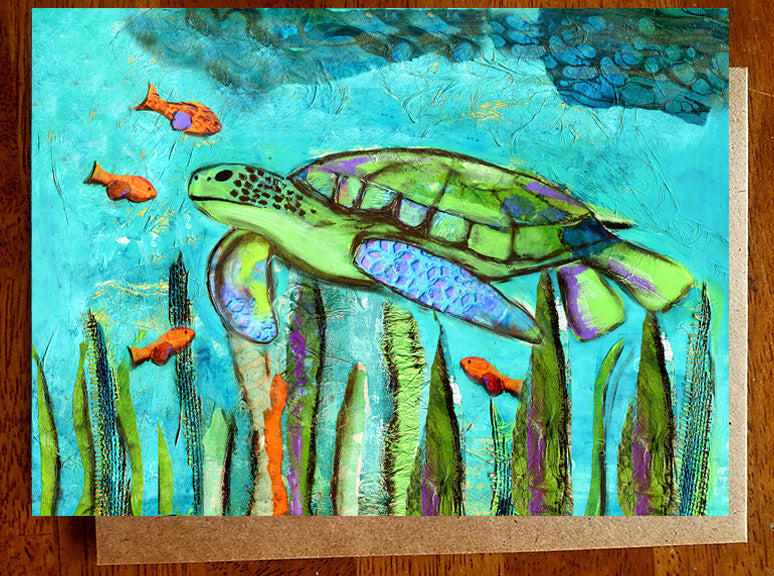 Sea Turtle. Greeting Card