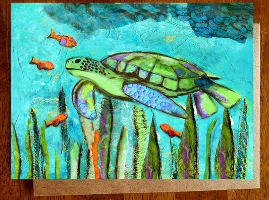 Sea Turtle. Greeting Card