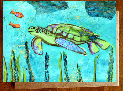 Sea Turtle.. 5 x 7 Greeting Card
