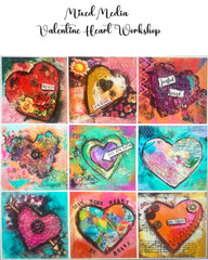 Mixed Media Valentine Heart Workshop, Tuesday Feb 3 2026  6pm