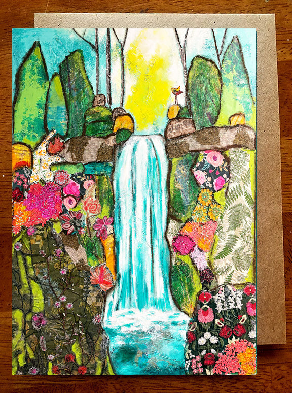 Waterfall.... 5 x 7 Greeting Card