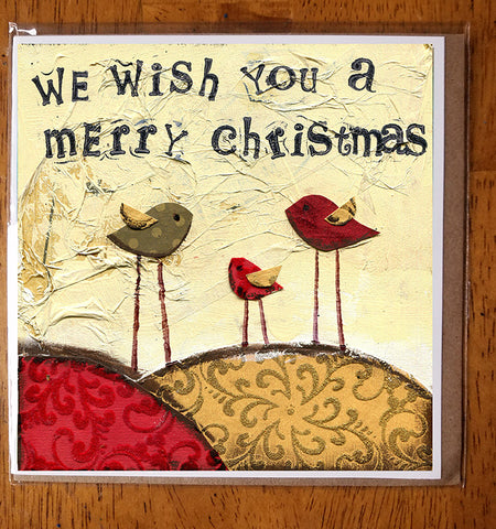 We wish You a Merry Christmas 5 x 5 card with envelope