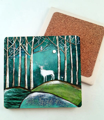 White Stag...... absorbent stone coaster