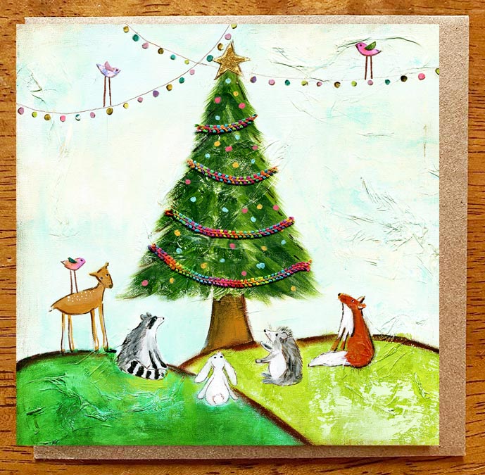 Woodland Christmas... 5 x 5 card with envelope