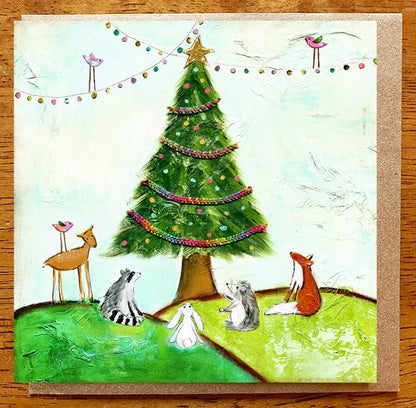 Woodland Christmas... 5 x 5 card with envelope