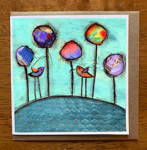 Out for a Stroll...... 5 x 5 greeting card