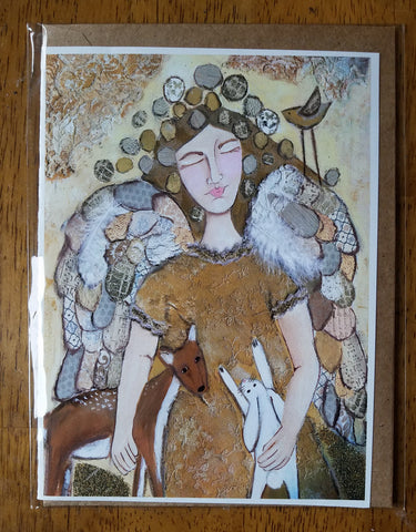 Angel and Friends 5 x 7 card with envelope