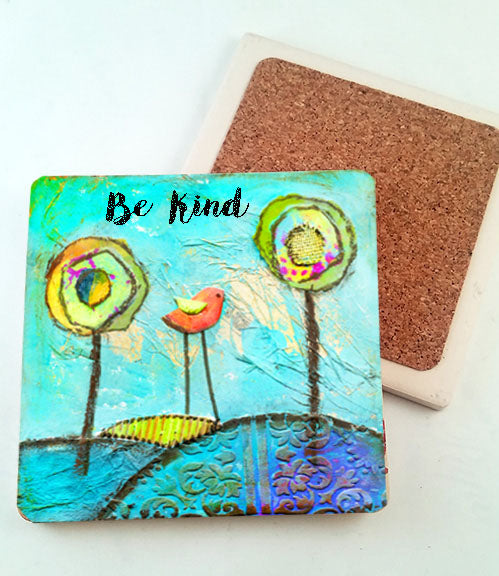 Be Kind.. absorbant stone coaster