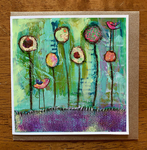 Flowers of Joy.. 5 x 5 greeting card