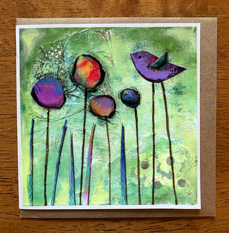 Joy Garden.. 5 x 5 greeting card