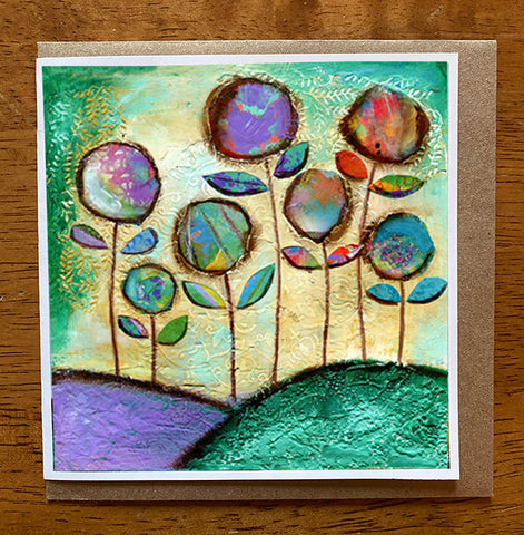 Garden Dance....5 x 5 greeting card