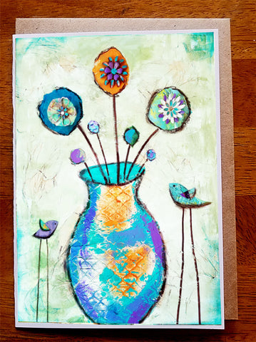 Blue Vase.....5 x 7. Greeting Card