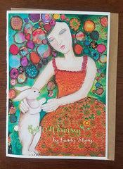 Female figures...Greeting Card Set, Set of 5 Cards 5" x 7"