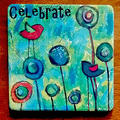 Celebrate... absorbant stone coaster