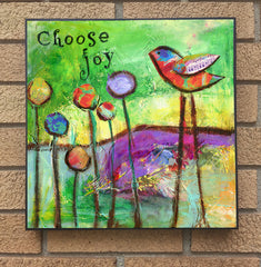 Choose Joy... wood block print