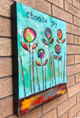 Choose Joy 11" x 14" ....Original Mixed Media Collage
