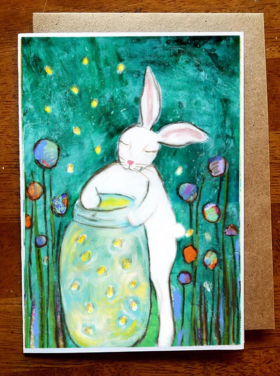 Collecting Fireflies.. 5 x 7 Greeting Card