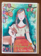 Female figures...Greeting Card Set, Set of 5 Cards 5" x 7"