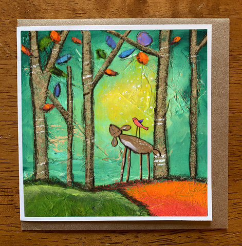 Forest Friends... 5 x 5 greeting card