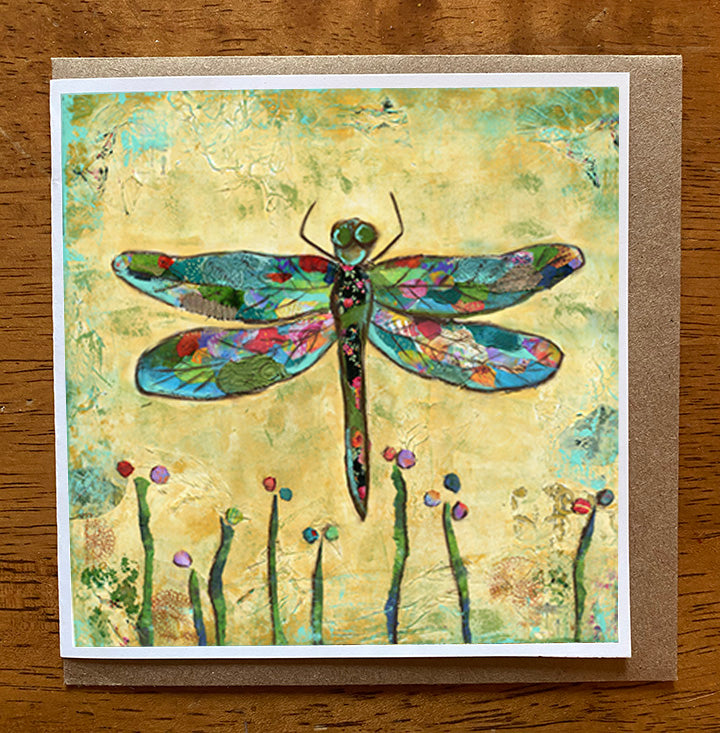 Dragonfly...... 5 x 5 greeting card