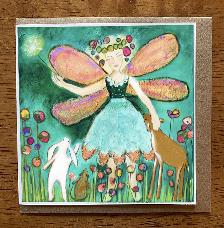 Fairy Garden.... 5 x 5 greeting card