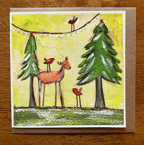 Forrest Friends  5 x 5 card with envelope