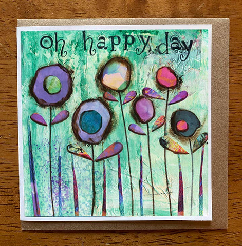 Oh Happy Day III.... 5 x 5 greeting card