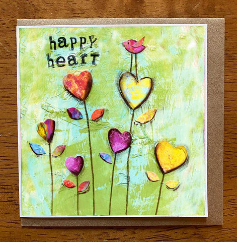 Happy Heart..... 5 x 5 greeting card