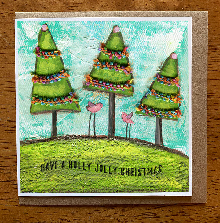 Holly Jolly Christmas  5 x 5 card with envelope