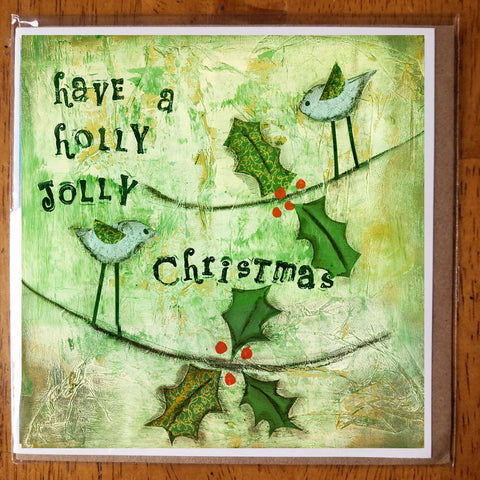 Holly Jolly 5 x 5 card with envelope