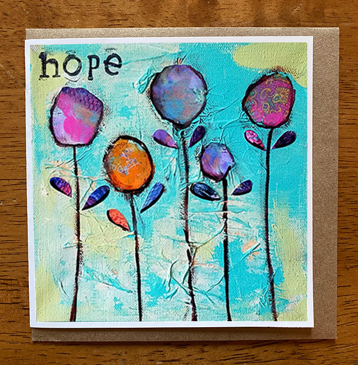 Hope. 5 x 5 greeting card