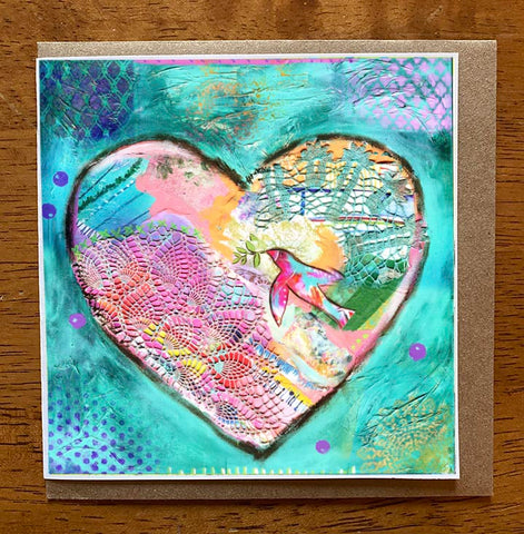 Journey of the Heart.... 5 x 5 greeting card