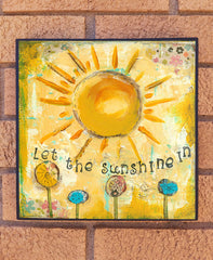 Let the Sunshine In.. wood block print