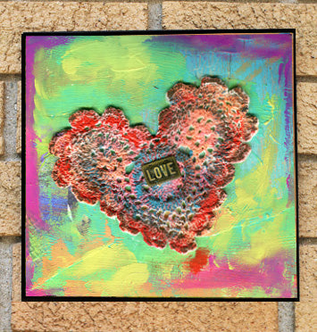 Love....Wood Mounted Reproduction